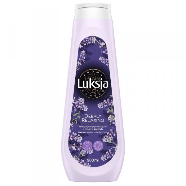 LUKSJA Aroma Senses Deeply Relaxing Pielęgnujący płyn do kąpieli o zapachu lawendy 900 ml