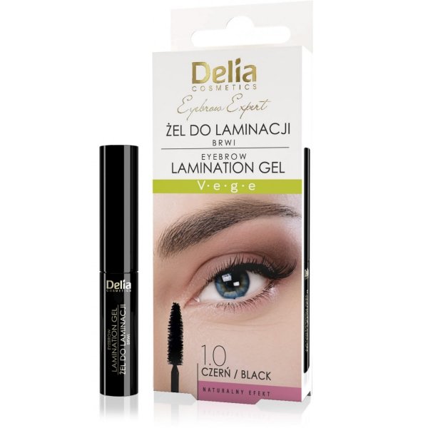 DELIA Eyebrow Expert Żel do laminacji brwi 1.0 Czerń 4 ml