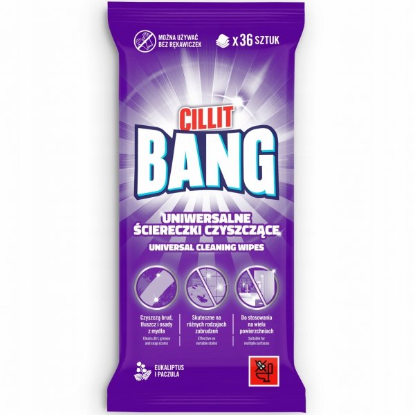 Cillit Bang Uniwersalne ściereczki czyszczące eukaliptus i paczula 36 sztuk
