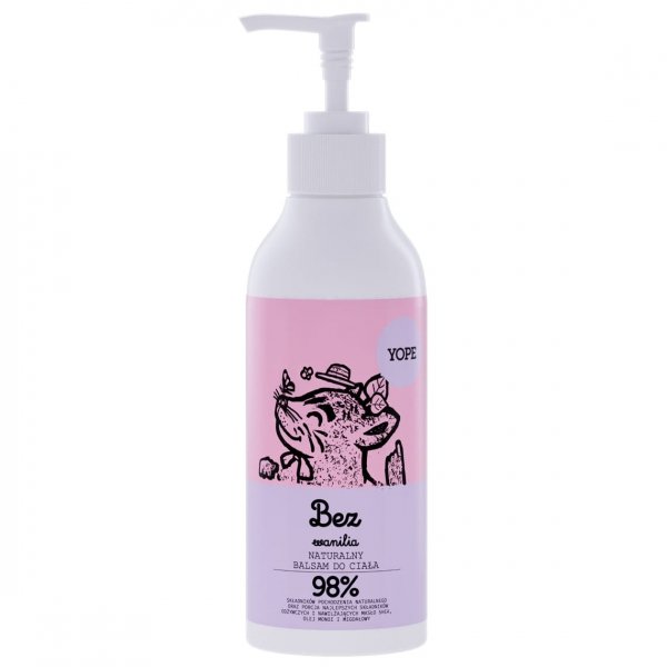 Naturalny Balsam do rąk i ciała Bez i Wanilia, Yope, 300ml