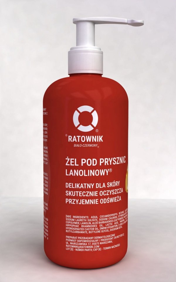 Ratownik Lanolinowy Żel pod prysznic, Dr.Retter, 300 ml