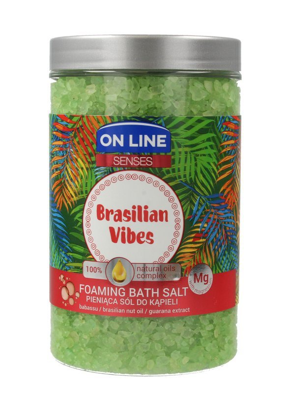 On Line Senses Pieniąca Sól do kąpieli Brasilian Vibes  480ml