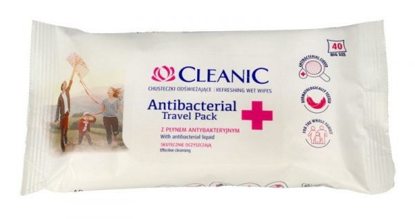HARPER CLEANIC Chust ods.Antib Travel 40szt pop u&