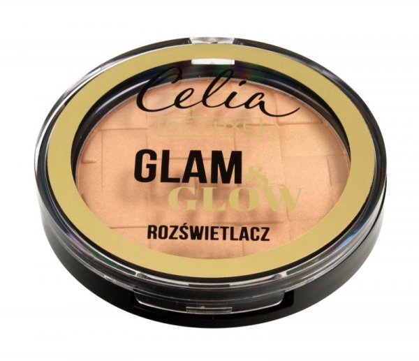 Celia De Luxe Rozświetlacz Glam & Glow nr 106 gold  9g