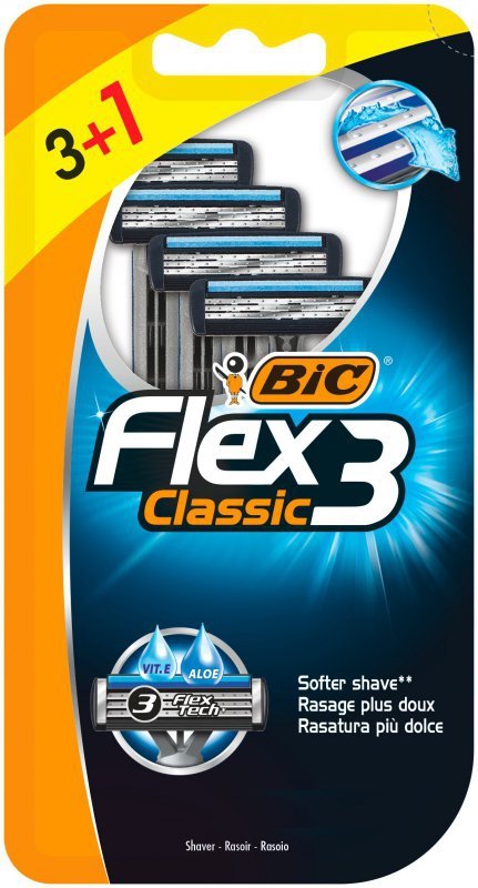 BIC Maszynka do golenia - Bic Flex 3 Clasic Blister 3+1