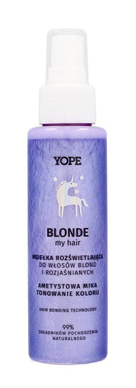 YOPE Blonde My Hair Rozświetlająca Mgiełka do włosów blond i rozjaśnianych - Ametystowa Mika 100ml