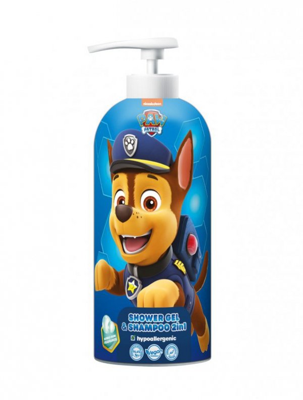PSI PATROL Żel pod prysznic i szampon 2w1 - Chase Guma balonowa 1000 ml