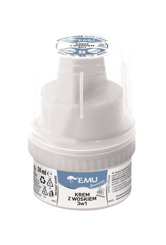 EMU Sport Line Krem z woskiem do butów 3w1 Biały 50 ml