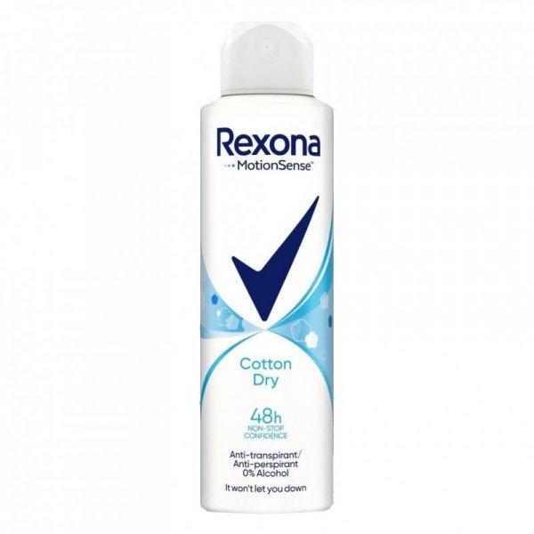 REXONA Cotton Dry Antyperspirant damski w sprayu, 150 ml