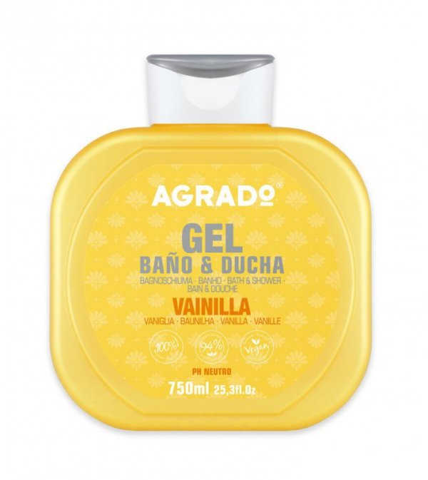 Agrado Żel prysznic/kąpiel 750ml Wanilia