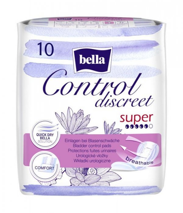 BELLA Control Discreet Super Wkładki urologiczne 1op.-10 szt.