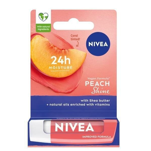 NIVEA Lip Care Pielęgnująca pomadka do ust - Peach Shine 4.8 g