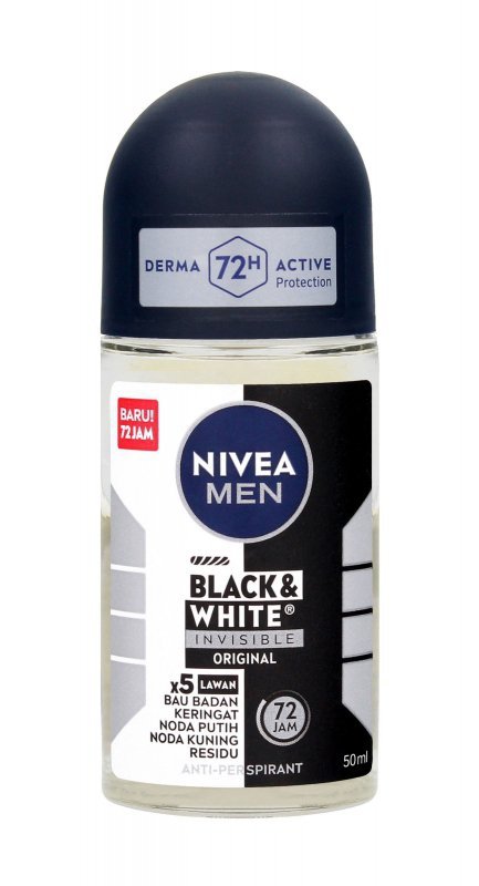 NIVEA MEN Antyperspirant w kulce dla mężczyz Black & White Invisible Original 50 ml