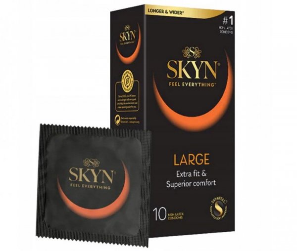 SKYN Prezerw. 10szt Large powiększone&