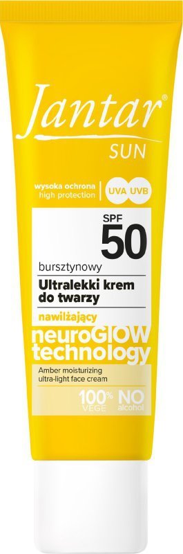 FARMONA Jantar Sun Bursztynowy ultralekki krem nawilżający do twarzy, SPF 50 50 ml