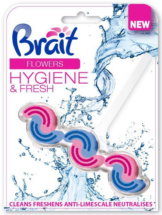 Brait Hygiene & Fresh Kostka toaletowa 2-fazowa do WC Flowers  45g