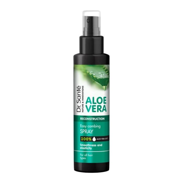 Odżywka w sprayu z nawilżającym ekstraktem z aloesu ułatwiająca rozczesywanie włosów, Dr. Sante Aloe Vera, 150 ml
