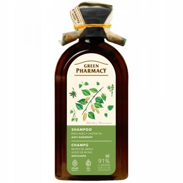 Szampon Pąki Brzozy i Olej Rycynowy przeciwłupieżowy, Green Pharmacy, 350ml