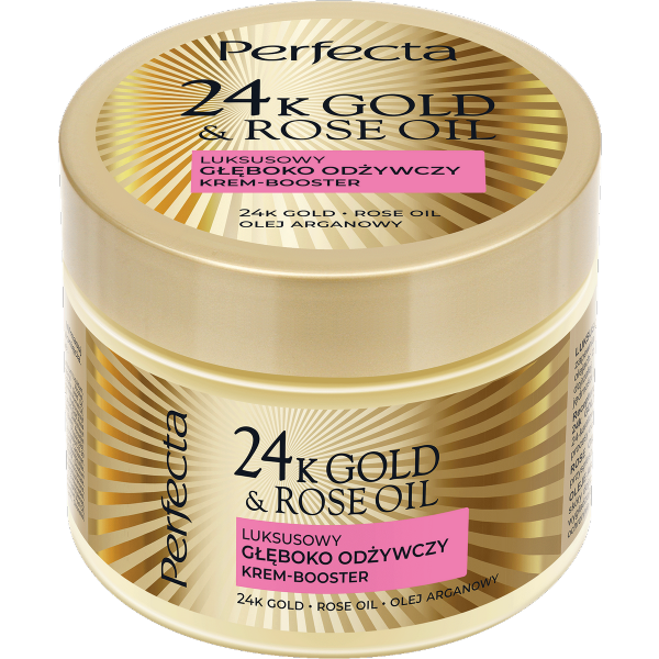 PERFECTA 24K Gold & Rose Oil Luksusowy głęboko odżywczy krem-booster do ciała 200 ml