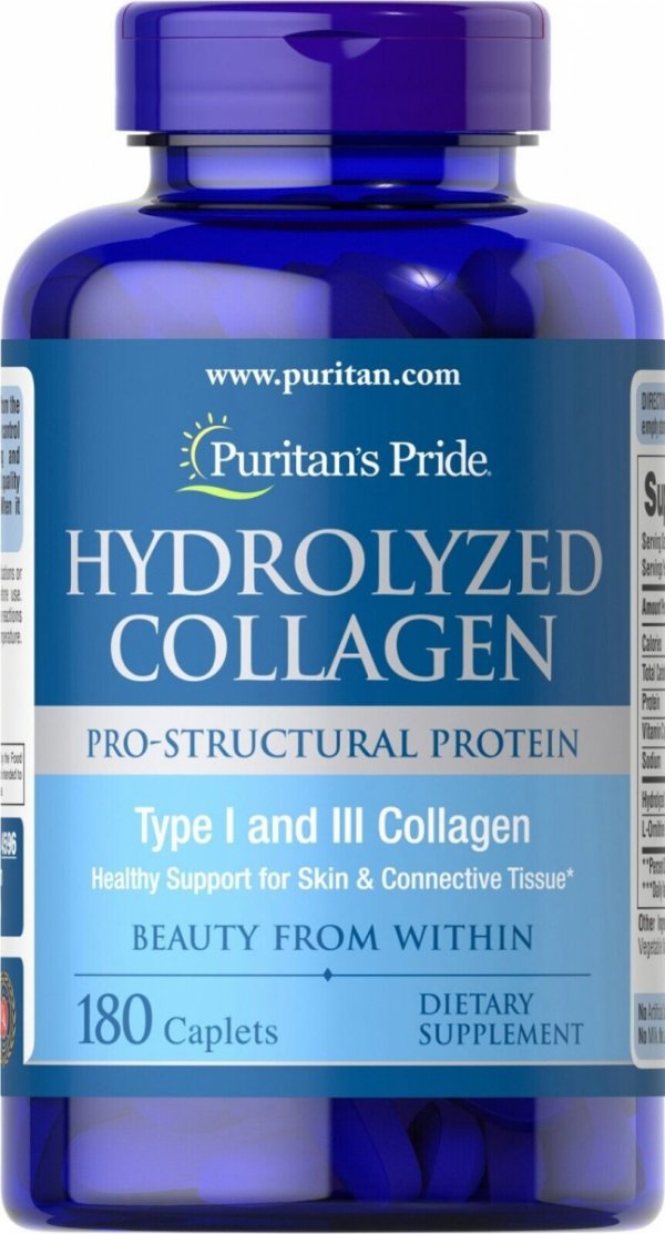 Hydrolizowany Kolagen 1000 mg, Puritan's Pride, 180 tabletek