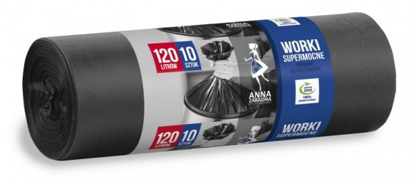 ANNA ZARADNA Worki na śmieci supermocne 120L  1op.-10szt