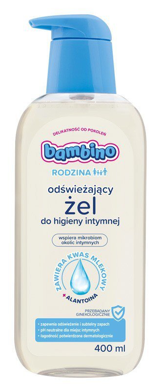 BAMBINO Rodzina Odświeżający żel do higieny intymnej z alantoiną 400 ml