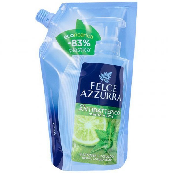 FELCE AZZURRA Mydło w płynie Refill Mint&amp;Lime antybakteryjne doypack 500 ml