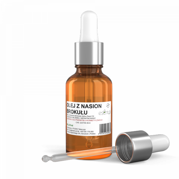 Olej z nasion Brokułu, Nierafinowany, Zimnotłoczony, Esent, 30 ml