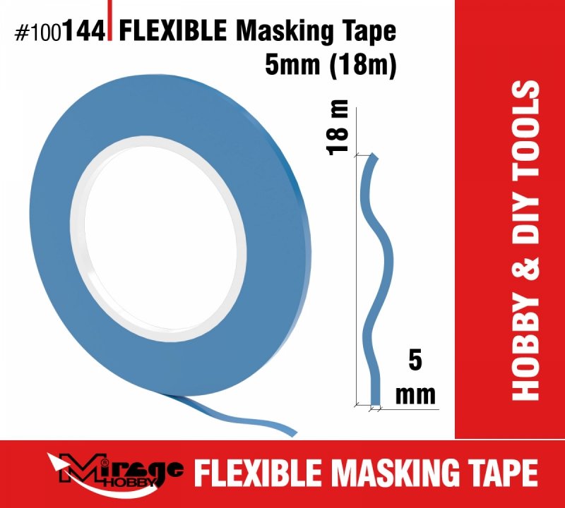 MIRAGE 100144 FLEXIBLE MASKING TAPE 5mm (18m) (taśma maskująca) 