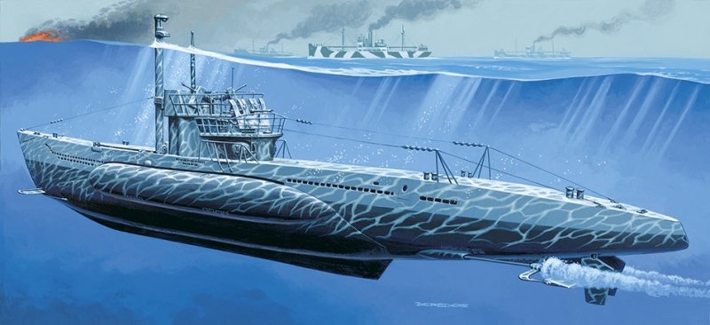 Mirage 40413 1/400 U-826 typ U-VII Turm IV niemiecki okręt podwodny