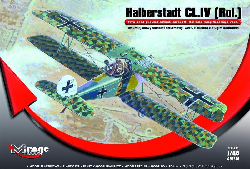 Mirage 481314 1/48 Halberstadt CL.IV [Rol.] wers. Rollanda z długim kadłubem