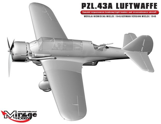 Mirage 481311 1/48 PZL.43A LUFTWAFFE 'Wersja Niemiecka Mielec 1940'
