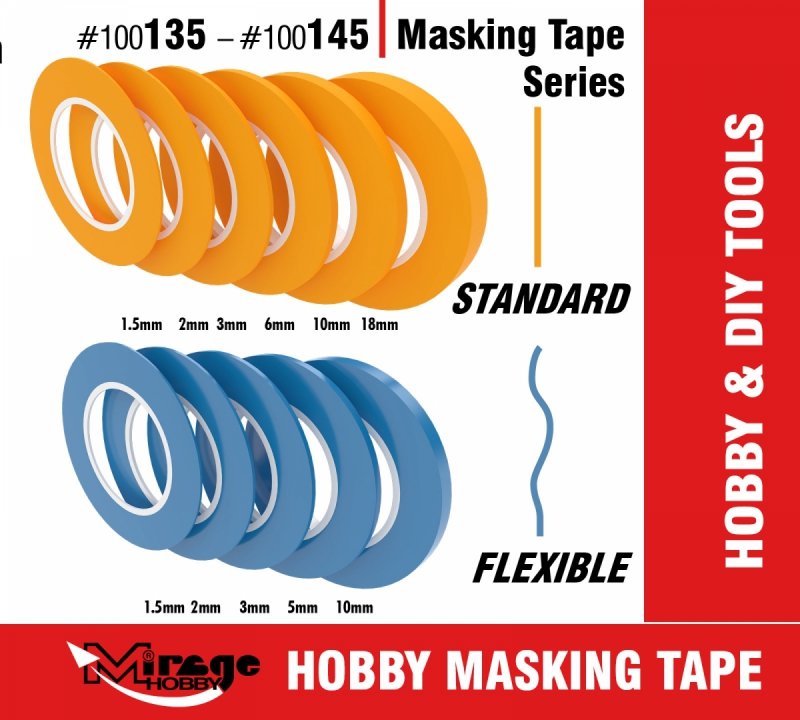 MIRAGE 100137 MASKING TAPE 3mm (18m) (taśma maskująca) 