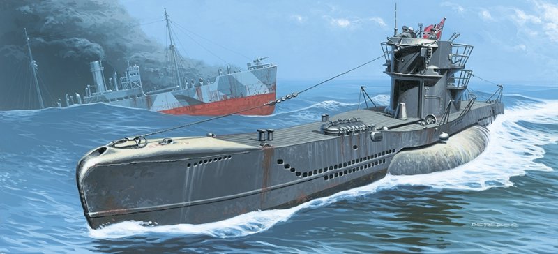 Mirage 40415 1/400 U-1064 typ U-VIIC/41 Turm IV niemiecki okręt podwodny