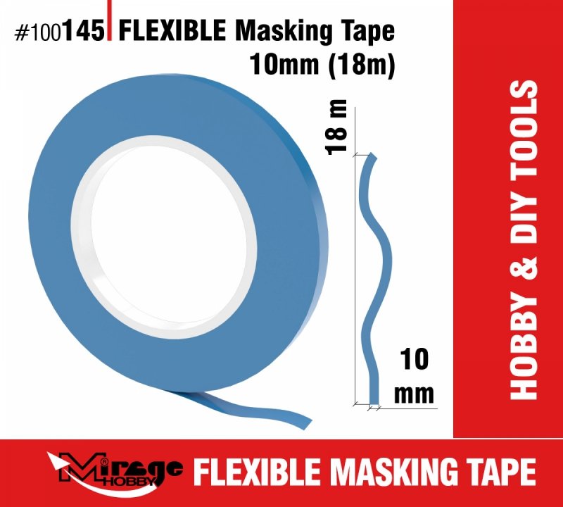 MIRAGE 100145 FLEXIBLE MASKING TAPE 10mm (18m) (taśma maskująca) 