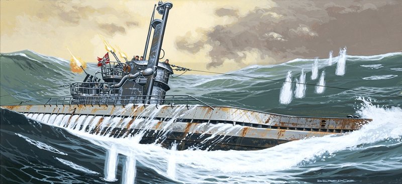 Mirage 40044 1/400 U-803 typ U-IX A Turm I niemiecki okręt podwodny