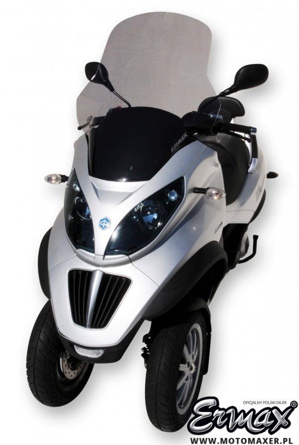 Szyba ERMAX SCOOTER HIGH z osłonami na ręce 74 cm Piaggio MP3 2007 - 2012