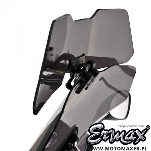 Deflektor motocyklowy regulowany ERMAX 37 cm x 12 cm uniwersalny CLIP BIG