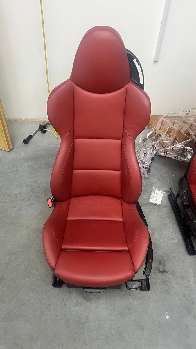 FOTELE SPORT BMW Z4 E85 ORYGINAŁ CZERWONE GRZANE