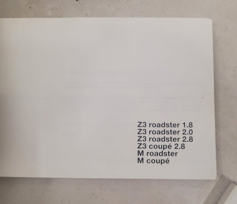 INSTRUKCJA + ETUI  + INNE  BMW Z3 ORYGINAŁ  PO ANGIELSKU