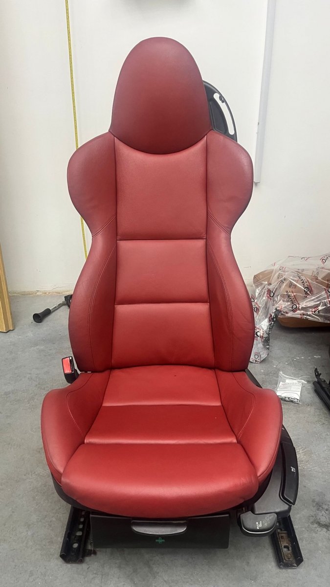 FOTELE SPORT BMW Z4 E85 ORYGINAŁ CZERWONE GRZANE