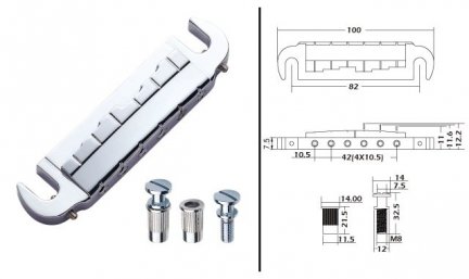 Mostek Tune-o-Matic Wraparound  TW001 CHROM