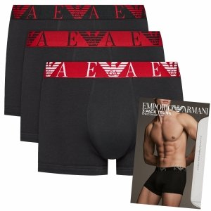 Emporio Armani bokserki majtki męskie 3szt czarne 111357-4F715-38121