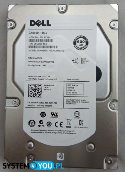Dell 600GB SAS 15K 3.5 6Gbps ST3600057SS W347K