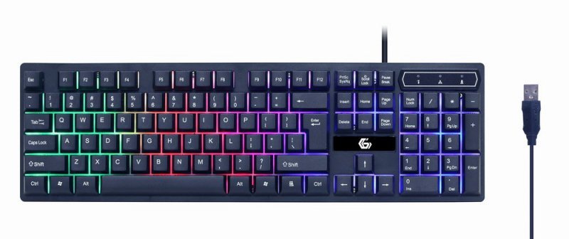 GEMBIRD ZESTAW GAMINGOWY GHOST GGS-UMGL4-02 4W1 KLAWIATURA, MYSZ, PODKŁADKA, SŁUCHAWKI