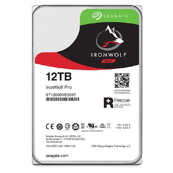 Seagate IronWolf Pro dysk twardy 12 TB 256 MB 3.5&quot; Serial ATA III (ST12000NT001)