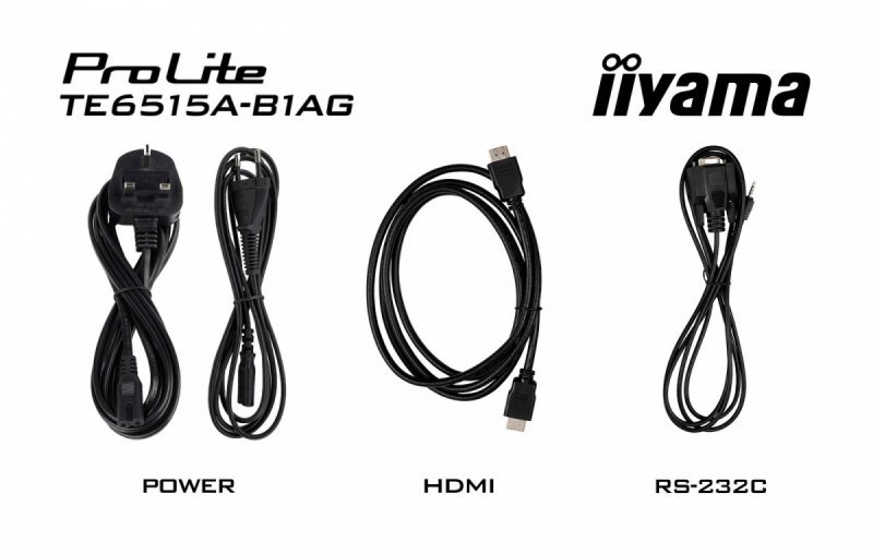 IIYAMA Monitor 65 cali TE6515A-B1AG IPS,4K,40pkt,550cd,DeepContrast-IR+,    HDMI x2,DP,USB-C, 2 x 20W, OPS Slot x1, 5xUSB, 2xRJ45,8-Array,EDLA, WiFi,PiP, iiW