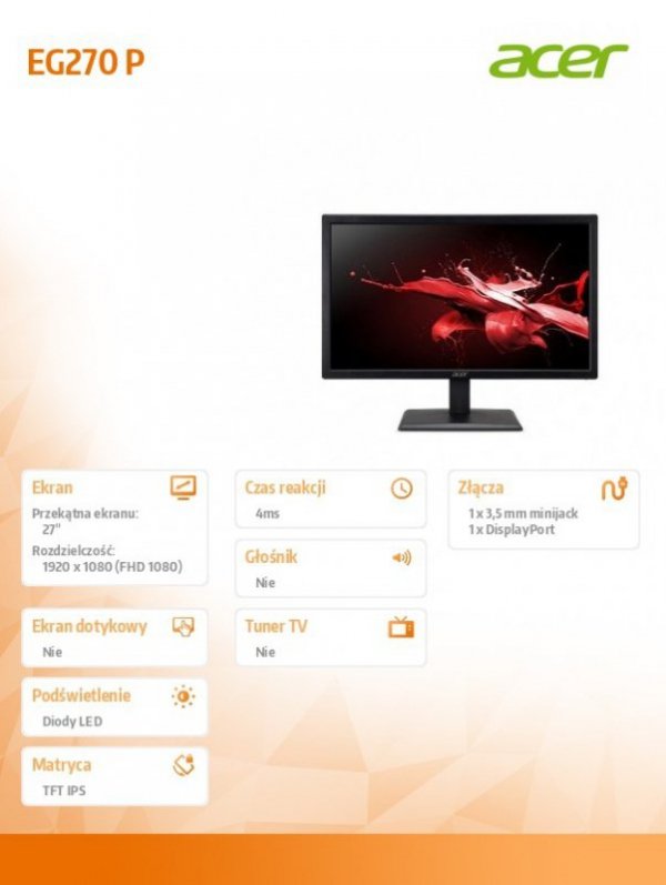 Monitor 27 cali EG270Pbipx 4ms IPS/144Hz/ 250nits