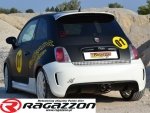 Tłumik końcowy środkowy przelotowy Abarth 500 / 595 / 695 1.4 T-JET RAGAZZON stal 2x80mm sportowy wydech