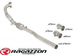 Sportowy wydech środkowy + katalizator metaliczny RAGAZZON EVO LINE sportowy wydech